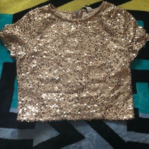 Hold sequin crop